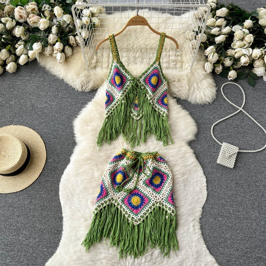 Summer Wear Ethnic Style Overall Dress Set Women