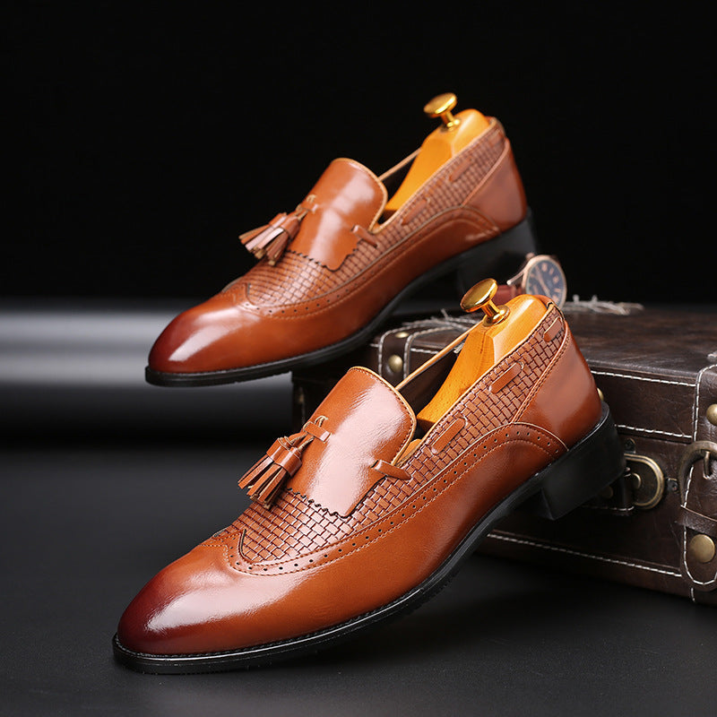 Plus cashmere Business Leather Shoes Men