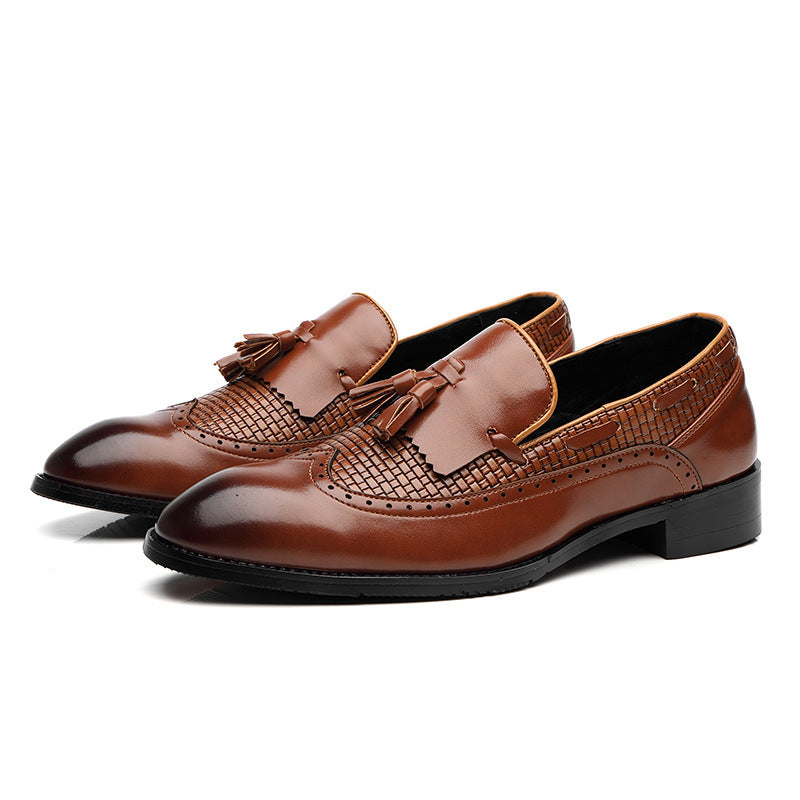 Plus cashmere Business Leather Shoes Men