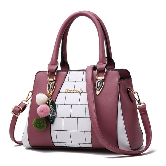 Contrasting color handbags Europe and America