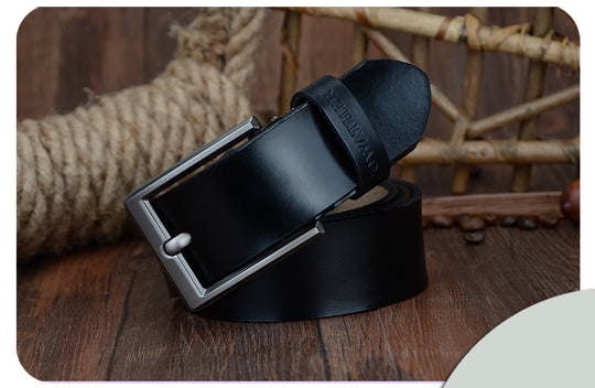 Casual leather wild leather belt fashion business men's pin buckle belt CF001