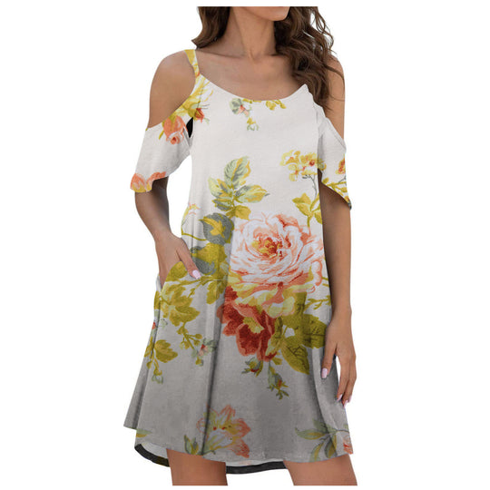 Printed Suspender Dress Summer Dress For Women