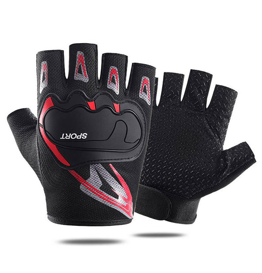 Outdoor Half Finger Non Slip Tactical Gloves Driving Shockproof Fitness Cycling Men