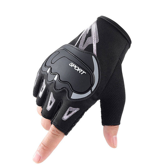 Outdoor Half Finger Non Slip Tactical Gloves Driving Shockproof Fitness Cycling Men