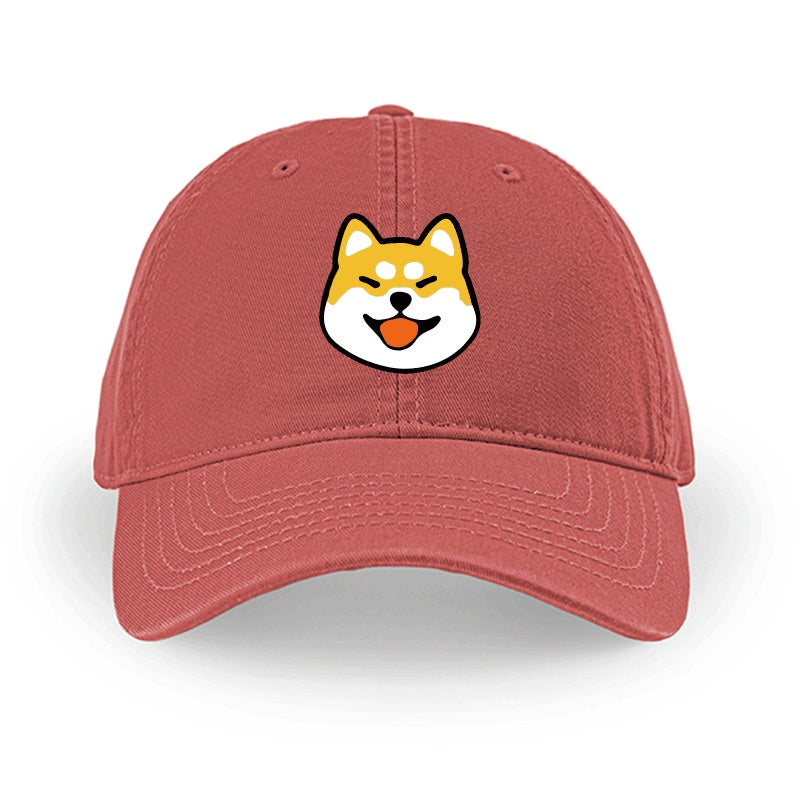 Men And Women Simple Cotton Shiba Inu Pattern Hat