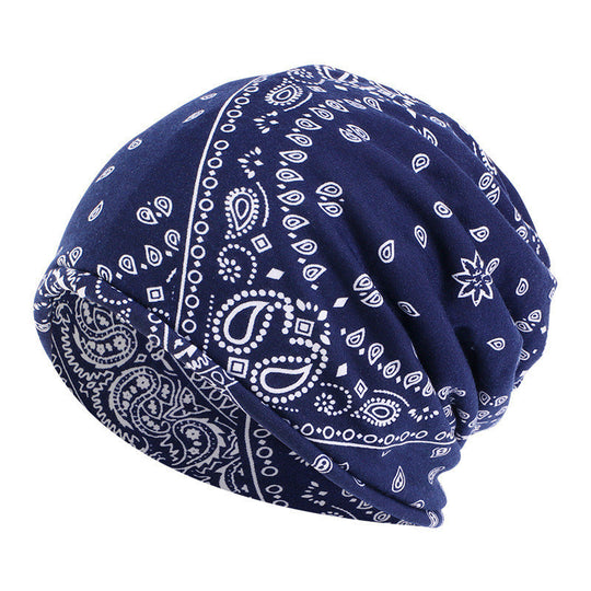 New Warm Couples Pullover Print Bandana Hat