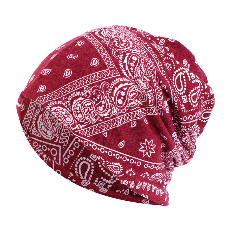 New Warm Couples Pullover Print Bandana Hat