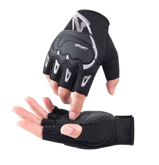 Outdoor Half Finger Non Slip Tactical Gloves Driving Shockproof Fitness Cycling Men